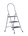 Altrex huishoudtrap - Cromato Silver - met hoge steunbeugel - max. werkhoogte 2,70 m - 1 x 3 treden