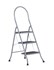 Altrex huishoudtrap - Cromato Silver - met hoge steunbeugel - max. werkhoogte 2,70 m - 1 x 3 treden