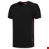 Tricorp 102703 T-shirt Accent zwart-rood 3XL
 