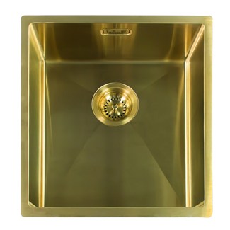 Reginox spoelbak - Miami - vlak + onderbouw - gecoat - gold - 40 x 40 cm - R30714