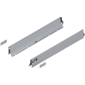 Blum ladezijkant set R+L voor TANDEMBOX Antaro  Hoogte M, incl. afdekkappen  NL: 650 mm  Kleur: Grijs