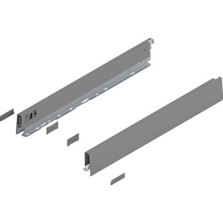 Blum MERIVOBOX zijkant N-hoogte, R+L, 500mm Kleur: indium grijs