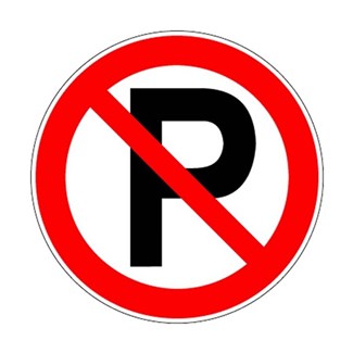 Brady verbodssticker - rond 20 cm - parkeer -P- - 800222