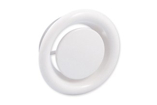 Afzuigventiel met aansluitbus Ø100 mm wit 