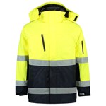 Tricorp Parka ISO20471 BiColor - High Visibility - 403004 - fluor geel/marine blauw - maat XL