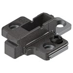 blum CLIP h-regelb.kruisplaat voor systeemschroeven*6,00 mm verdikt Kleur: onyx zwart