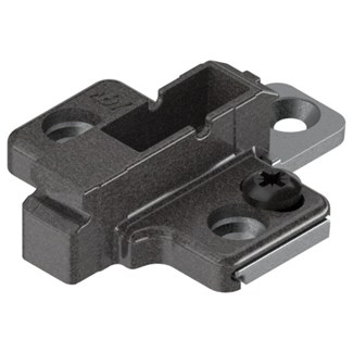 blum CLIP h-regelb.kruisplaat voor systeemschroeven*6,00 mm verdikt Kleur: onyx zwart