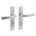 Intersteel deurkruk met schild - Blok - blind - rechthoekig - RVS geborsteld