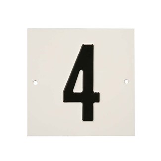 Besbo huisnummerplaat - Nr. 4 - aluminium