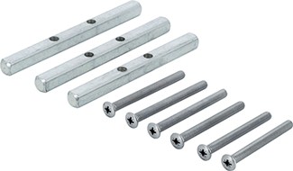 Hoppe hefschuif montageset - tbv greep binnen + korte hals buiten - M6x75/80