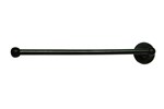 Dauby toiletrolhouder enkel - Pure Plus - verouderd ijzer zwart - 350 mm - links