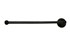 Dauby toiletrolhouder enkel - Pure Plus - verouderd ijzer zwart - 350 mm - links