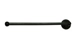 Dauby toiletrolhouder enkel - Pure Plus - verouderd ijzer zwart - 350 mm - links