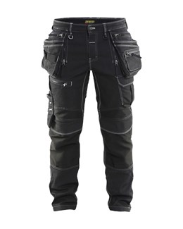 Blåkläder X1900 werkbroek denim stretch zwart maat 58