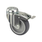 Staalimex zwenkwiel 50 mm rubber met rem