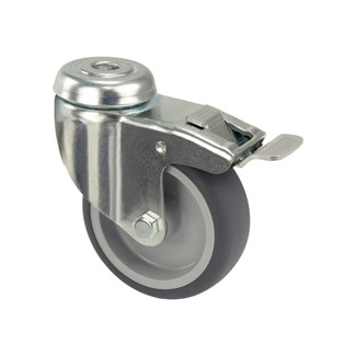 Staalimex zwenkwiel 50 mm rubber met rem