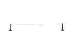 Dauby houder + 2 lange eindsteunen - Pure Plus Square - verouderd ijzer zwart - 1000 mm