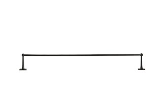 Dauby houder + 2 lange eindsteunen - Pure Plus Square - verouderd ijzer zwart - 1000 mm