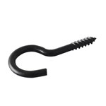Homefix schroefhaak [2st] - HCP-coating - zwart - 80mm