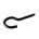 Homefix schroefhaak [2st] - HCP-coating - zwart - 80mm