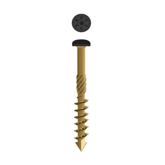 Dynaplus 0284.08 tuin-/gevelschroeven - AR-BRONZE - cillinderkop - TX - zwart