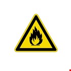 Brady waarschuwingssticker [7x] -  driehoek 5 cm - brandg.stof. - 800238