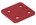 Gebr. Bodegraven drukplaten - zonder sleuf - 5 mm - kunststof - rood - 192 st