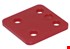 Gebr. Bodegraven drukplaten - zonder sleuf - 5 mm - kunststof - rood - 192 st
