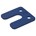 Gebr. Bodegraven drukplaten - met sleuf - 4 mm - kunststof - blauw - 192 st