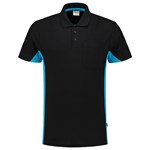Tricorp Workwear 202002 Bi-Color unisex poloshirt Zwart Turquoise XXL