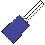 Klemko geisoleerde pensteker - A 2519 SR * - 27 A - 1.04-2.63 mm² - blauw