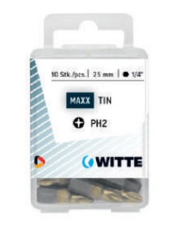 Witte MAXX TIN Phillips schroefbitsen 25 mm