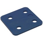 Gebr. Bodegraven drukplaten - zonder sleuf - 4 mm - kunststof - blauw - 192 st