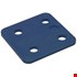 Gebr. Bodegraven drukplaten - zonder sleuf - 4 mm - kunststof - blauw - 192 st