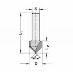 JSO-TR v-groeffrees - 14mm - 90graden - HW s8 z=2 - 24263-5-14000