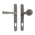 Dauby veiligheidsbeslag knop/kruk - Pure TOP + PH1830 - ruw metaal - profielcilinder 92 mm
