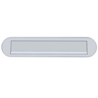 Hoppe briefplaat met veer - ovaal - 454 - 350x73mm - F1