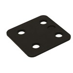 Gebr. Bodegraven drukplaten - zonder sleuf - 3 mm - kunststof - zwart - 240 st