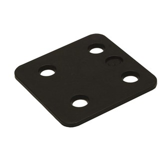 Gebr. Bodegraven drukplaten - zonder sleuf - 3 mm - kunststof - zwart - 240 st