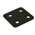 Gebr. Bodegraven drukplaten - zonder sleuf - 3 mm - kunststof - zwart - 240 st