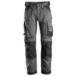 Snickers Workwear 6351 Stretch Loose Fit Werkbroek grijs/zwart - maat 62