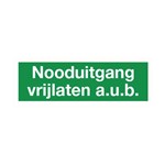 Reddingsteken Nooduitgang Vrijlaten bord 90x250