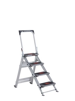 Altrex trap - Safety Step - enkel oploopbaar - max. werkhoogte 2,90 m - 4 treden 'extra groot'