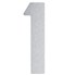 Artitec huisnummer - nr. 1 - blinde bevestiging - RVS - mat geborsteld - 120 mm