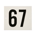 Besbo huisnummerplaat - Nr. 67 - aluminium