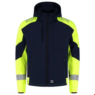 Tricorp Softshell Capuchon Reflective Redefined 406111 Ink/Yellow - maat 5XL