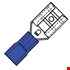 Klemko gedeeltelijk geisoleerde vlakstekerhuls - SP 2507 FL - 27 A - 1.04-2.66 mm² - easy entry - blauw