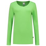 Tricorp T-Shirt - Casual - lange mouw - dames - limoen groen - S - 101010