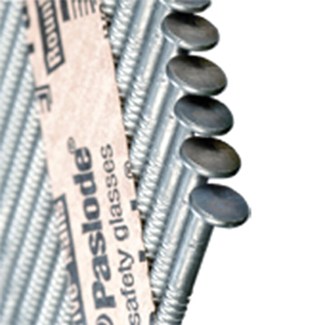 Paslode d-kop nagels op schuine strip,verzinkt, voor psn 90.