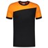 Tricorp 102006 T-shirt bicolor Naden - zwart/oranje - maat L